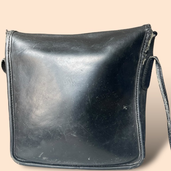 Vintage Coach New York Companion Leather Flap Twist lock Crossbody Bag Authentic - Picture 7 of 16